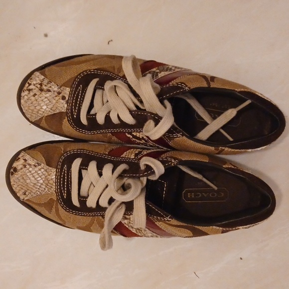 Coach women’s snake skin sneakers - Picture 1 of 16